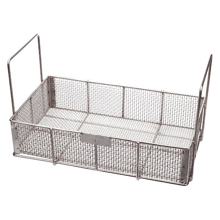 Rectangular Parts Washing Basket, #4 Mesh Size, Stainless Steel, Silver MPN:00-00368187-38