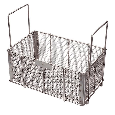 Rectangular Parts Washing Basket, #4 Mesh Size, Stainless Steel, Silver MPN:00-00368188-38