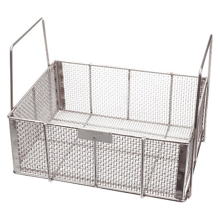 Rectangular Parts Washing Basket, #4 Mesh Size, Stainless Steel, Silver MPN:00-00368189-38