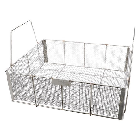 Rectangular Parts Washing Basket, #4 Mesh Size, Stainless Steel, Silver MPN:00-00368190-38
