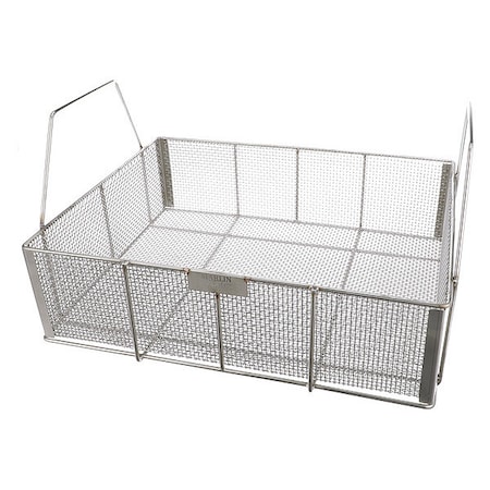 Rectangular Parts Washing Basket, #4 Mesh Size, Stainless Steel, Silver MPN:00-00368191-38