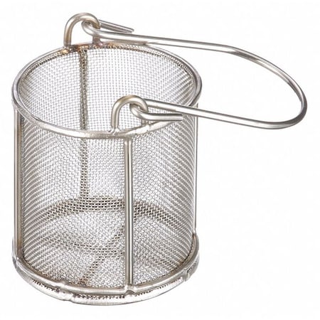 Round Parts Washing Basket, #24 Mesh Size, Stainless Steel, Silver MPN:00-00368199-38