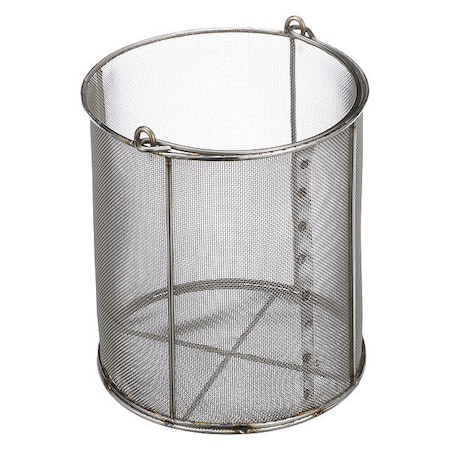 Round Parts Washing Basket, #24 Mesh Size, Stainless Steel, Silver MPN:00-00368205-38