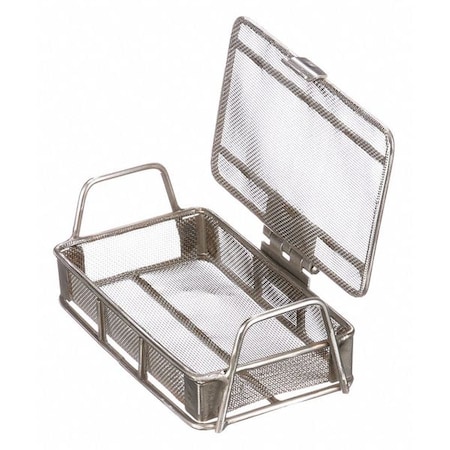 Rectangular Parts Washing Basket, #24 Mesh Size, Stainless Steel, Silver MPN:00-00368213-38