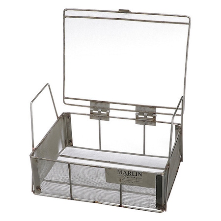 Rectangular Parts Washing Basket, #24 Mesh Size, Stainless Steel, Silver MPN:00-00368215-38