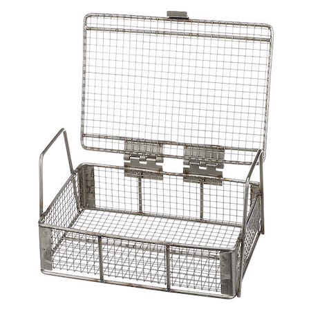 Rectangular Parts Washing Basket, #4 Mesh Size, Stainless Steel, Silver MPN:00-00368222-38