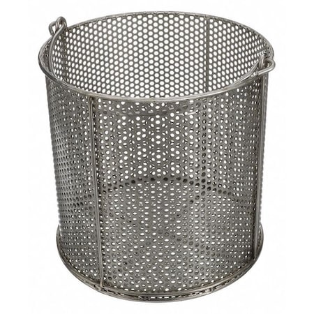Round Parts Washing Basket, #4 Mesh Size, Stainless Steel, Silver MPN:00-00368227-38