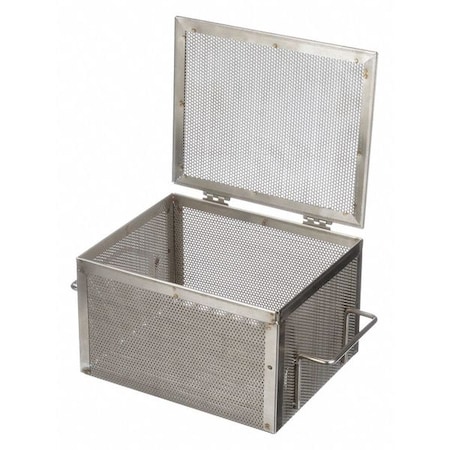 Rectangular Parts Washing Basket, #4 Mesh Size, Stainless Steel, Silver MPN:00-00368229-38