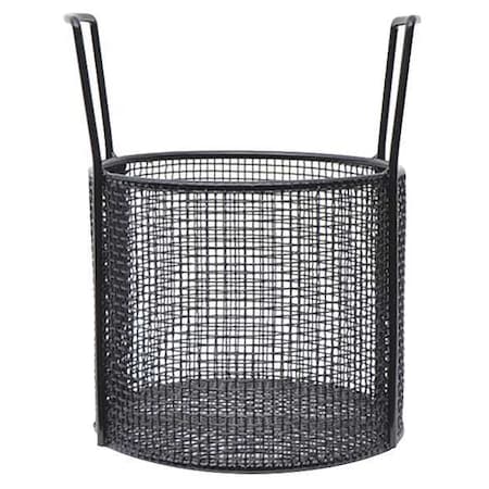 Round Parts Washing Basket, #4 Mesh Size, Steel, Black MPN:00-106-21