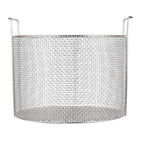 Round Parts Washing Basket, #4 Mesh Size, Stainless Steel, Silver MPN:102-31