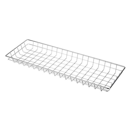 Rectangular Storage Basket, Steel, Silver MPN:126-12