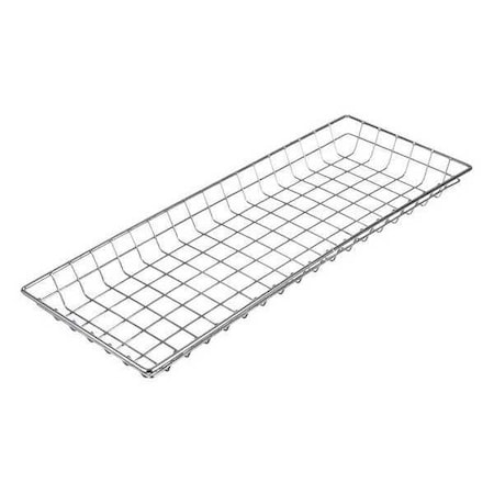 Rectangular Storage Basket, 1-3/8 in Opening Mesh Size, Steel, Silver MPN:127-12