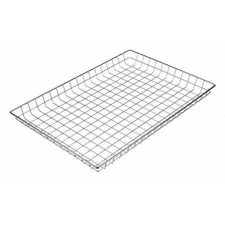 Rectangular Storage Basket, Steel, Silver MPN:130-12
