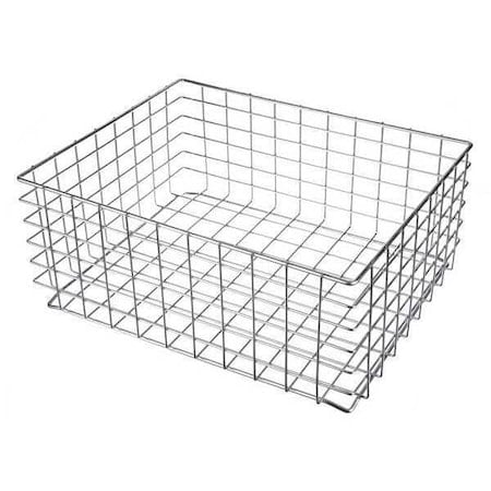 Rectangular Storage Basket, Steel, Silver MPN:167-12