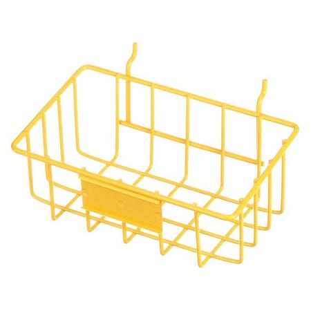 Rectangular Storage Basket, Steel, Yellow MPN:920-06