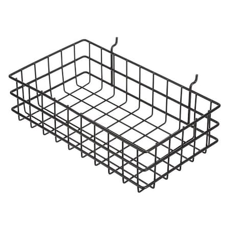 Rectangular Storage Basket, Steel, Black MPN:923-01
