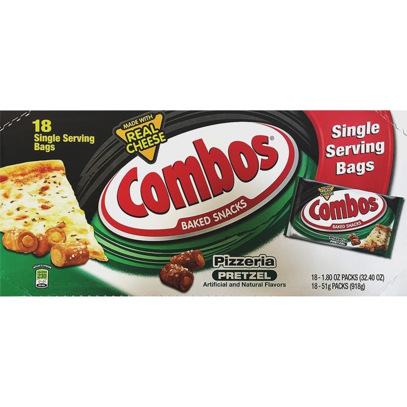 Combos Baked Pretzel Snack - Spicy Cheese Pizza - 1 Serving Pack - 1.80 oz - 18 / Box MPN:71475