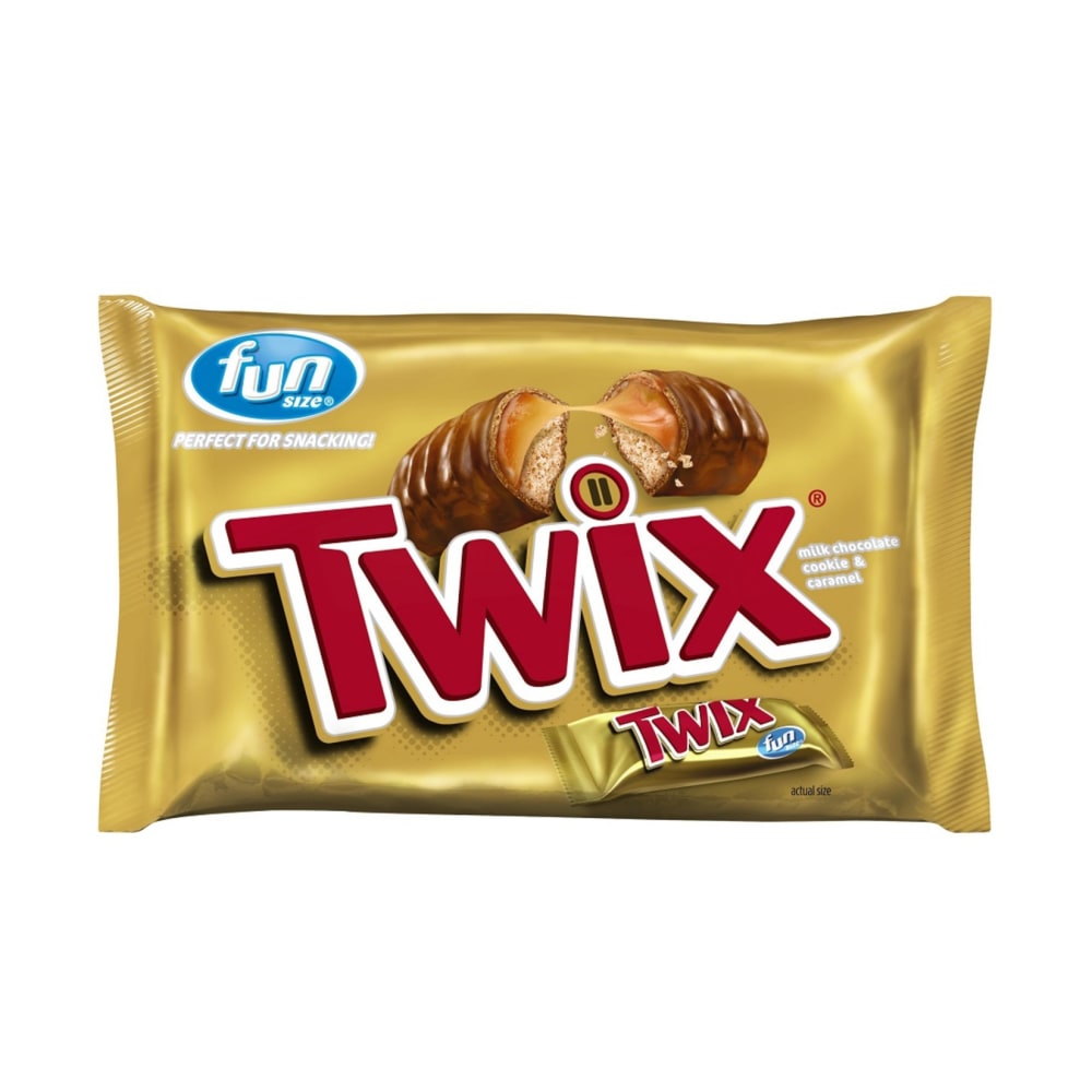 Twix Caramel Fun-Size Candy, 10.83 Oz Bag, Pack Of 4 Bags MPN:551178