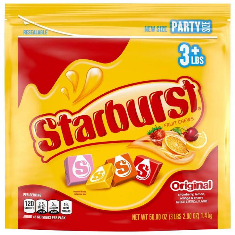 Starburst Original Fruit Chews, 50 Oz, Assorted Flavors MPN:STARBURST 50OZ