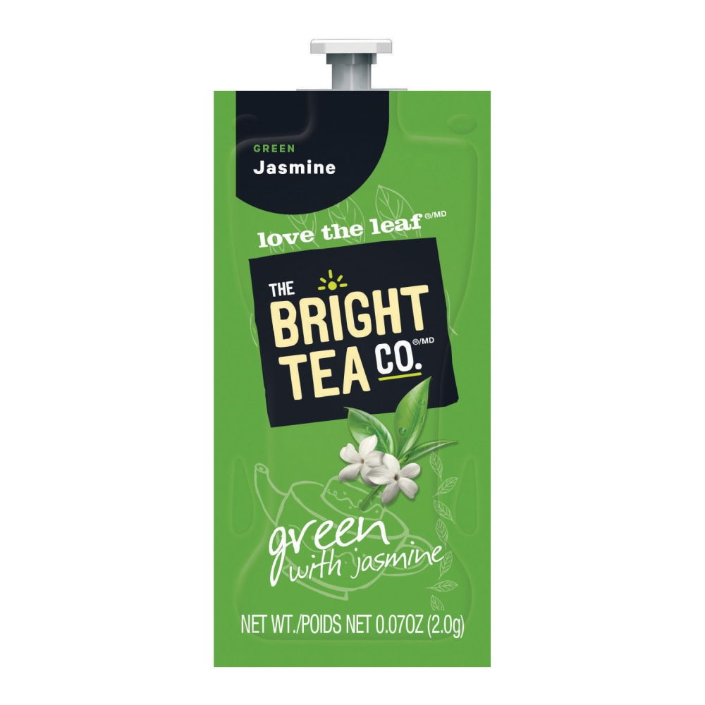 The Bright Tea Co. Green with Jasmine Tea Single-Serve Freshpacks, 0.25 Oz, Box Of 100 MPN:B503
