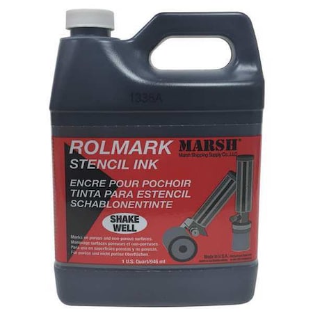 Stencil Ink, Black, 1 quart, Jug MPN:20903