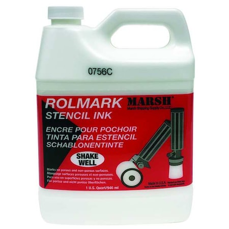Stencil Ink, White, Container Size: 1 qt MPN:20923