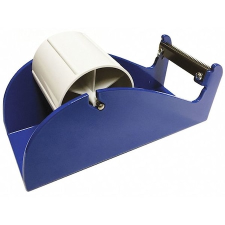 Tape Dispenser, 3 in Max. Tape Width. 5 1/2 in Tape Core Dia, Not Applicable, Steel, Blue MPN:933