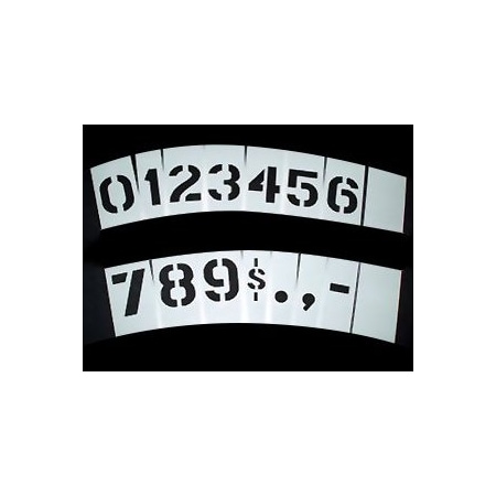 Magnetic Number Stencil Set, 16 Pieces, Number, Magnetic, White MPN:CCSMAGN1