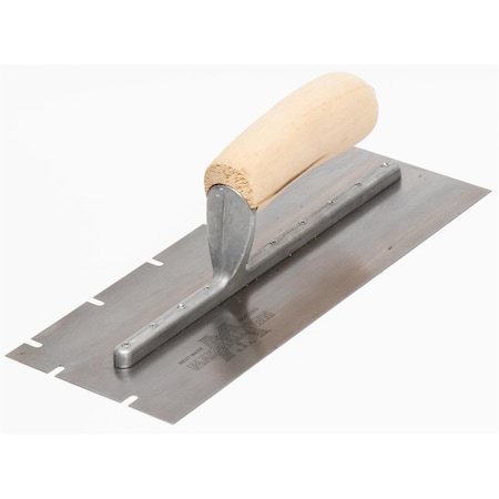 Notched Trowel, SS, 3/16