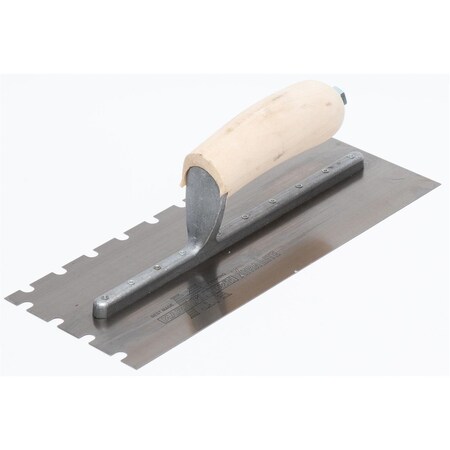 Notched Trowel, SS, 5/16