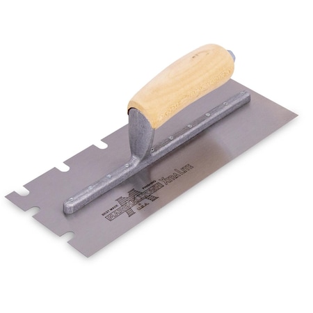 Notched Trowel, SS, 3/8