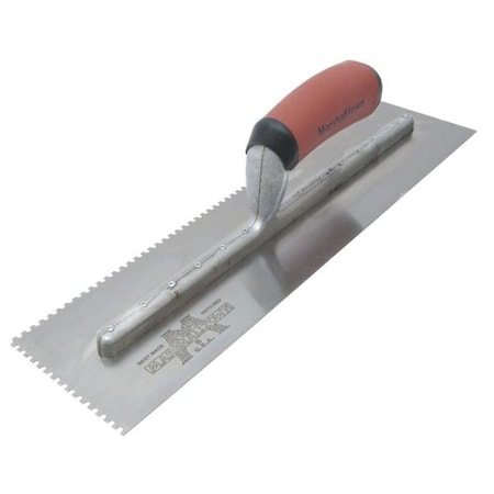 Notched Trowel, U-Handle, 1/8