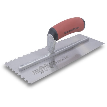 Notched Trowel, Sq Handle, 1/4