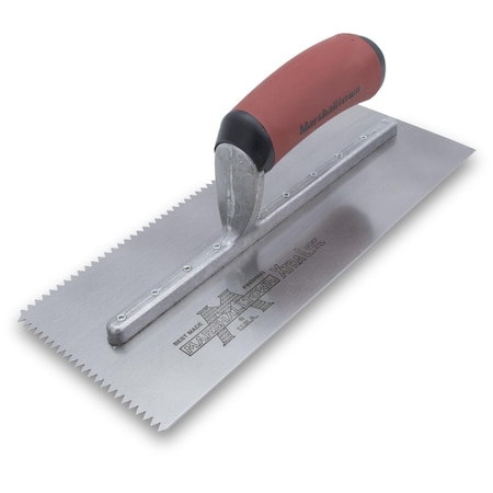 Notched Trowel, V-Handle, 3/16
