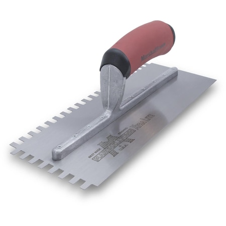 Notched Trowel, Sq Hndl, 1/4