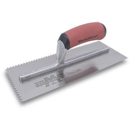 Notched Trowel, V-Handle, 1/4