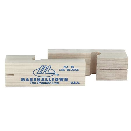 Line Blocks, 3-3/4 In, Hardwood, Pair MPN:86