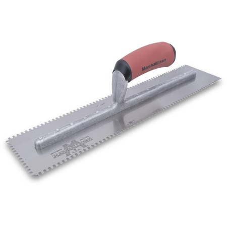 Notched Trowel, 3-Side, 1/8