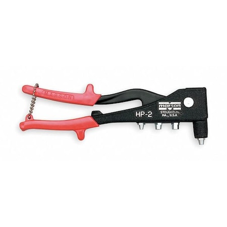 Riveter, Deluxe, 3/32, 1/8, 5/32, 3/16 In, Interchangeable MPN:HP-2