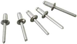 Open End Blind Rivet: Button Head, Steel Body, Steel Mandrel MPN:70189