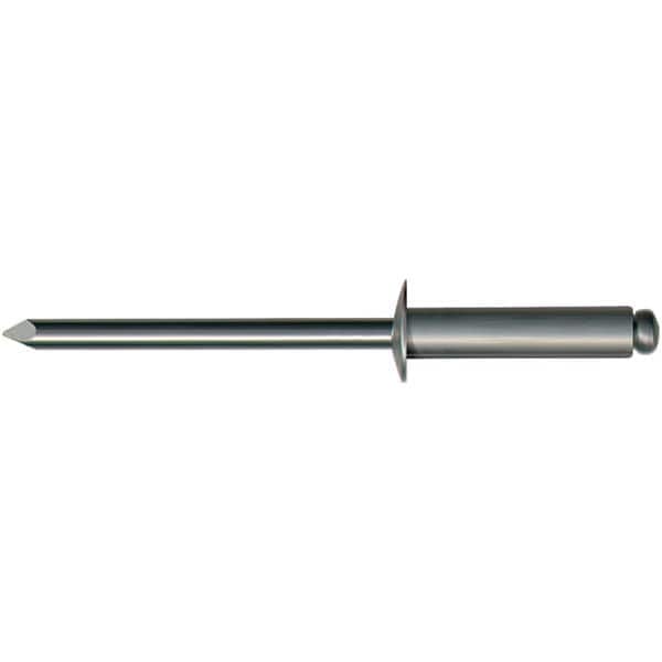 Open End Blind Rivet: Size 48, Button Head, Aluminum Body, Aluminum Mandrel MPN:M50222 - Pkg Qty 10000