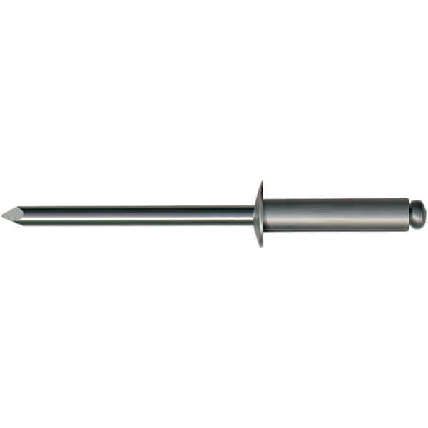 Open End Blind Rivet: Size 68, Button Head, Stainless Steel Body, Stainless Steel Mandrel MPN:M50450 - Pkg Qty 4000