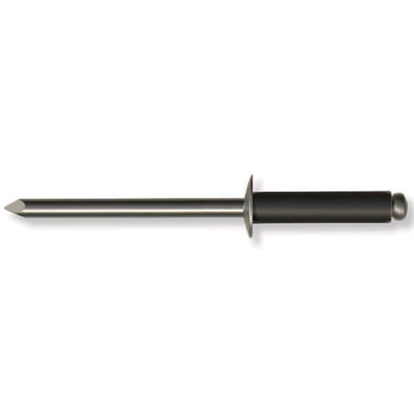 Open End Blind Rivet: Size 44, Button Head, Aluminum Body, Aluminum Mandrel MPN:M73100