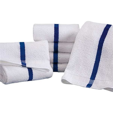 Pool Towel, w/Blue Stripe, 20x40, PK12 MPN:7133199
