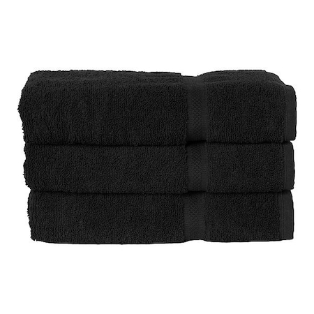 Bath Towel, 52 in L, Black MPN:7135299