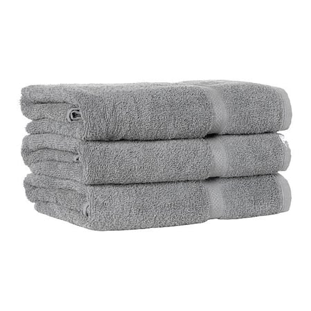 Bath Towel, 52 in L, Gray MPN:7135301