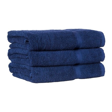 Bath Towel, 52 in L, Navy MPN:7135303