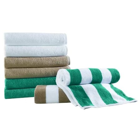 Pool Towel, Dark Linen/White Stripe, PK12 MPN:7135344