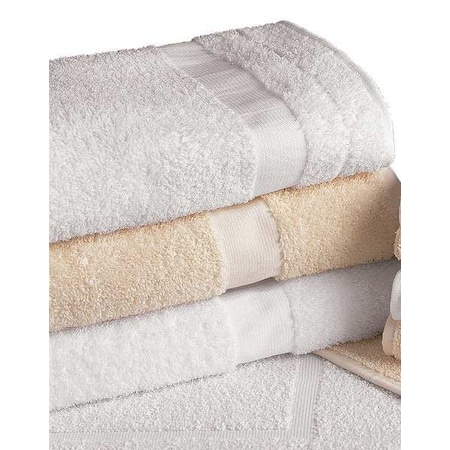 Bath Towel, White, 24x50, PK12 MPN:7135381