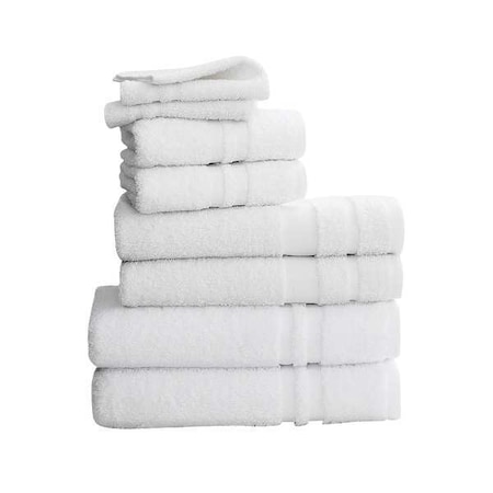 Bath Towel, 24 x 54 In, White, PK12 MPN:7135384